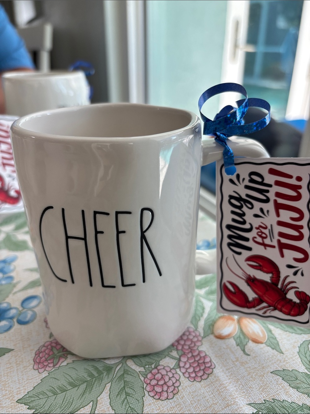 Rae Dunn White "CHEER" Ceramic Mug